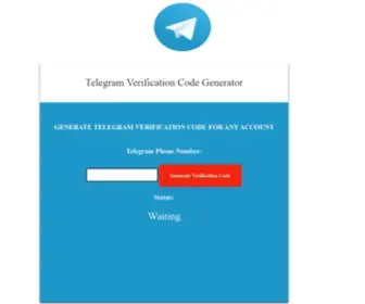 Tegrm.com(Generate Telegram Verification Code without download anything) Screenshot