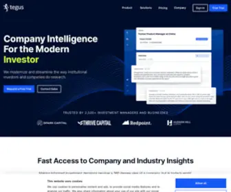 Tegus.com(Company Intelligence on Demand) Screenshot