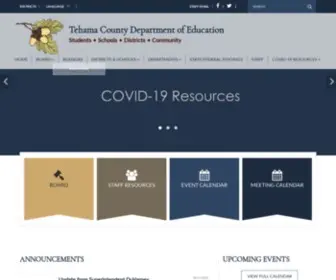 Tehamaschools.org(Tehama County Department of Education Home) Screenshot