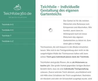 Teichfolie360.de(Die besten Modelle vieler Hersteller mit Kundenbewertungen) Screenshot