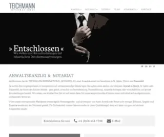 Teichmann-Law.ch(Teichmann International) Screenshot