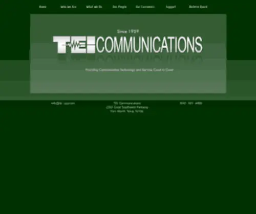 Teicommunications.com(TEI Communications) Screenshot