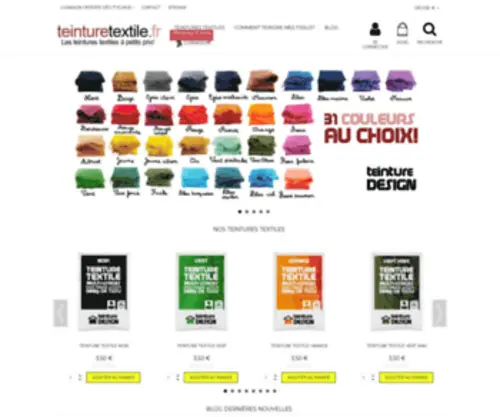 Teinturetextile.fr(Teintures pour tissu) Screenshot