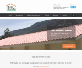 Tejalinda.com(Fábrica de Tejas de Micro Concreto) Screenshot