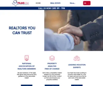 Tejasusa.com(Houston Realtor) Screenshot