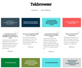 Tekbrowser.com(Tekbrowser) Screenshot