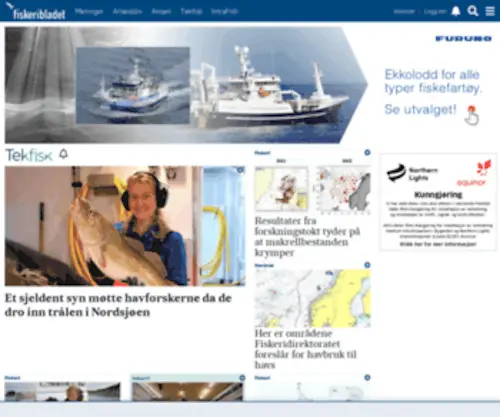 Tekfisk.no(Nyheter om fiskeri og havbruk) Screenshot