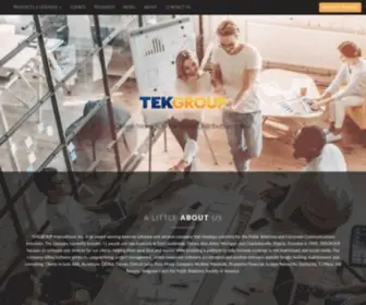 Tekgroup.com(Leading Online Newsroom Software Provider) Screenshot
