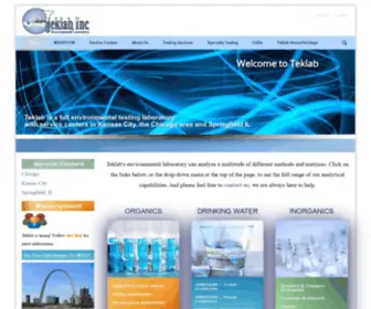 Teklabinc.com(Environmental Testing Laboratory) Screenshot