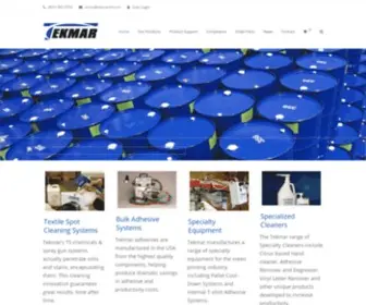 Tekmarltd.com(Tekmar textile spot cleaning systems) Screenshot