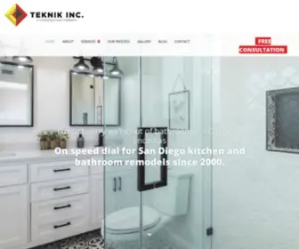 Teknikinc.com(Remodeling Contractors in San Diego) Screenshot