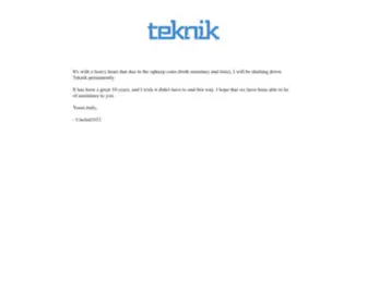 Teknik.io(Teknik is Shut Down) Screenshot