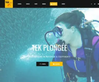 Tekplongee.fr(TEK Plongée le principal distributeur France et international de matériels de plongée) Screenshot