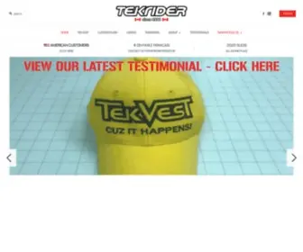 Tekrider.ca(Tekrider United States & International (makers of TekVest)) Screenshot