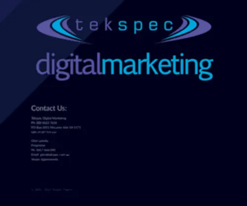 Tekspec.com.au(Digital Marketing) Screenshot