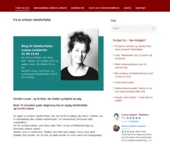 Tekstfokus.dk(Certificeret professionel tekstforfatter) Screenshot