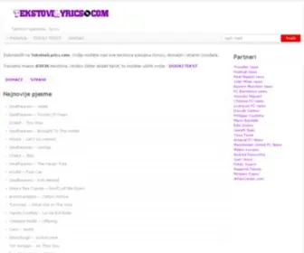 Tekstovilyrics.com(Tekstovi pjesama) Screenshot