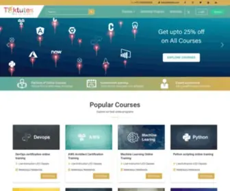 Tektutes.com(Online Professional Training Courses and Certification) Screenshot