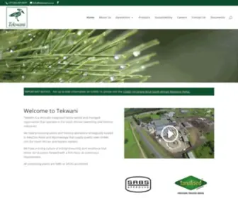 Tekwani.co.za(South African sawmilling and forestry) Screenshot