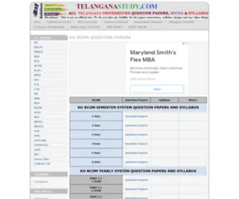 Telanganastudy.com(KU BCOM Question Papers and answer pdf file download free Kakatiya University Warangal) Screenshot