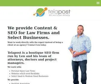 Telapost.com(Boutique SEO for Law Firms and Select Businesses by the Expert) Screenshot