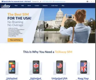 Telaway.com(SIM Cards for the USA) Screenshot