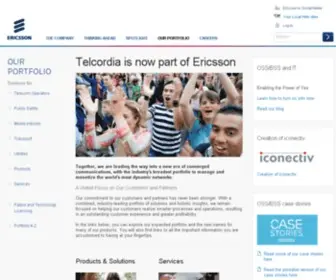 Telcordia.com(Ericsson) Screenshot