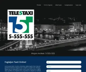 Tele5Taxi.hu(Főoldal) Screenshot