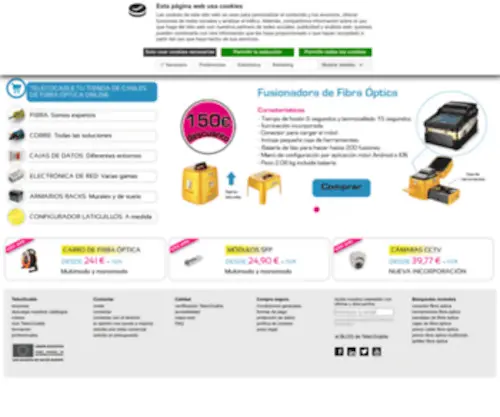 Telecocable.com(Tienda de cables de fibra) Screenshot