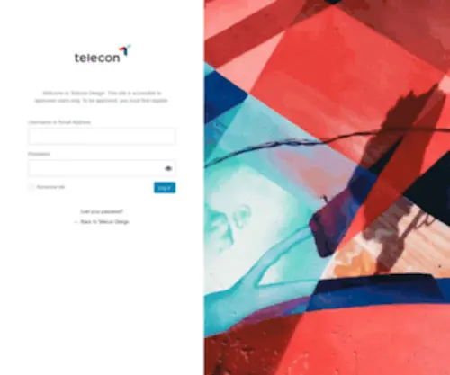 Telecon.design(Log In ‹ Telecon Design) Screenshot