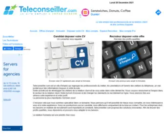 Teleconseiller.net(Site emploi des centres d'appels et de la relation client à distance) Screenshot