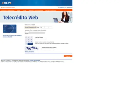 Telecreditobcp.com(Telecrédito) Screenshot