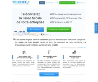 Teledec.fr(Télédéclarez votre liasse fiscale en ligne) Screenshot