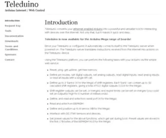 Teleduino.org(Arduino Internet) Screenshot