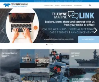 Teledynemarine.com(Marine Equipment & Technology Solutions by Teledyne Marine) Screenshot