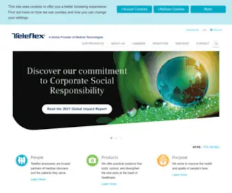Teleflex.com(Welkom bij Teleflex) Screenshot