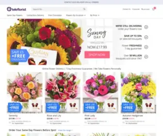 Teleflorist.co.uk(Best Flowers Delivered Same Day) Screenshot