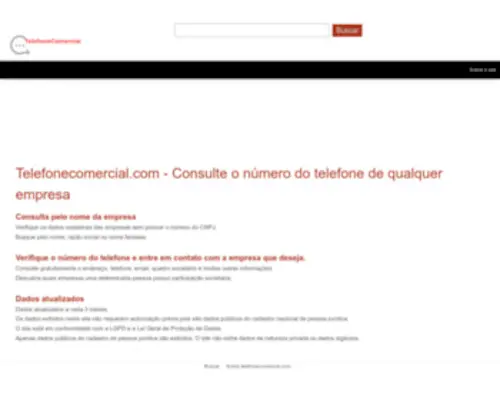 Telefonecomercial.com(Encontre) Screenshot