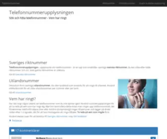 Telefonnummerupplysningen.se(Hitta telefonnummer) Screenshot
