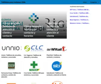 Telefonosparareclamoscl.com(Teléfonos para reclamos Chile) Screenshot