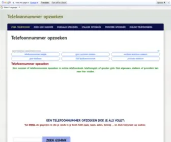 Telefoonnummeropzoeken.eu(Telefoonnummer opzoeken) Screenshot