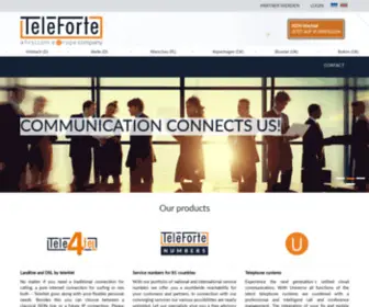 Teleforte.com(Die Spezialisten für Servicerufnummern & Kommunikationslösungen) Screenshot