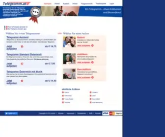 Telegramm.at(Telegrammen Schicken in Österreich und ins Ausland) Screenshot