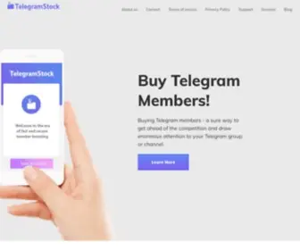 Telegramstock.com(Buying 100% REAL Telegram members) Screenshot