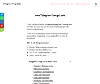 Telegroupslinks.com(Telegram group links) Screenshot