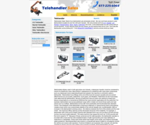 Telehandler.com(Telehandlers For Sale) Screenshot