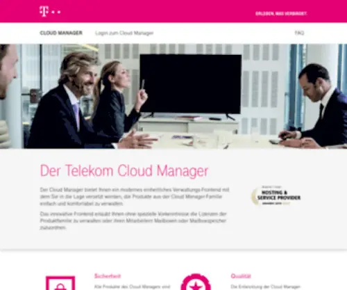 Telekom-Cloudcenter.de(Cloud Manager) Screenshot