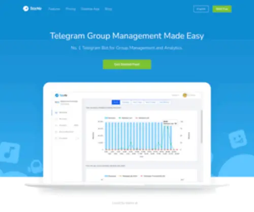 Teleme.io(1 Bot for Group Management & Analytics) Screenshot