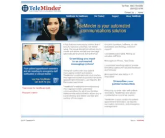 Teleminder.com(TeleMinder Automated Appointment Reminders and Communications for Healthcare) Screenshot