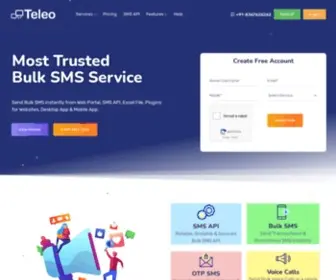 Teleosms.in(Best Bulk SMS Service Provider (100 SMS Free)) Screenshot